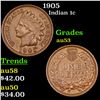 Image 1 : 1905 Indian Cent 1c Grades Select AU