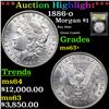 Image 1 : ***Auction Highlight*** 1886-o Morgan Dollar $1 Graded Select+ Unc BY USCG (fc)