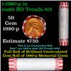 Image 1 : Shotgun Lincoln 1c roll, 1980-p 50 pcs Bank Wrapper.