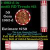 Image 1 : Shotgun Lincoln 1c roll, 1982-d 50 pcs Bank Wrapper.