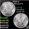 Image 1 : 1884-o Morgan Dollar $1 Grades Choice Unc+ PL