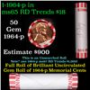 Image 1 : Shotgun Lincoln 1c roll, 1964-p 50 pcs Bank Wrapper.