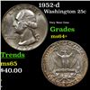 Image 1 : 1952-d Washington Quarter 25c Grades Choice+ Unc