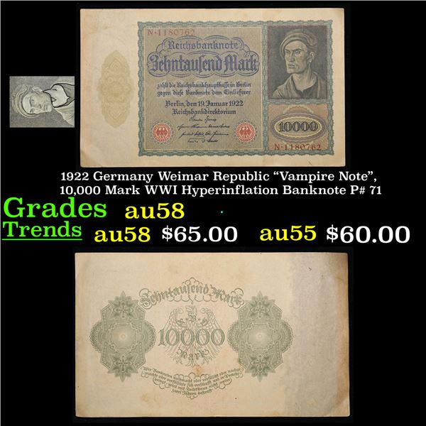 German Vampire Note 1922 Germany Weimar Republic
