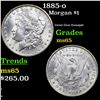 Image 1 : 1885-o Morgan Dollar $1 Grades GEM Unc