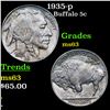 Image 1 : 1935-p Buffalo Nickel 5c Grades Select Unc