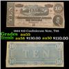 Image 1 : 1864 $10 Confederate Note, T68 Grades Choice AU