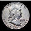 Image 2 : 1951-p Franklin Half Dollar 50c Grades Select Unc