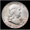 Image 2 : 1948-d Franklin Half Dollar 50c Grades Choice AU/BU Slider