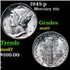Image 1 : 1945-p Mercury Dime 10c Grades GEM++ Unc