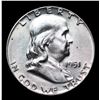 Image 2 : 1951-p Franklin Half Dollar 50c Grades Select Unc