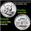 Image 1 : 1955-p Bugs Bunny Franklin Half Dollar FS-401 50c Grades Select Unc FBL