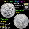 Image 1 : ***Auction Highlight*** 1894-o Morgan Dollar $1 Graded Select Unc BY USCG (fc)