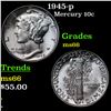 Image 1 : 1945-p Mercury Dime 10c Grades GEM+ Unc