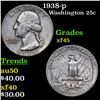 Image 1 : 1938-p Washington Quarter 25c Grades xf+
