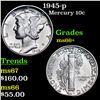 Image 1 : 1945-p Mercury Dime 10c Grades GEM++ Unc