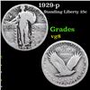 Image 1 : 1929-p Standing Liberty Quarter 25c Grades vg, very good