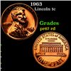 Image 1 : Proof 1963 Lincoln Cent 1c Grades Gem++ Proof Red