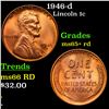 Image 1 : 1946-d Lincoln Cent 1c Grades Gem+ Unc RD