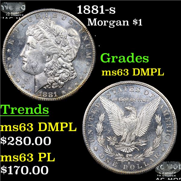 1881-s Morgan Dollar $1 Grades Select Unc DMPL