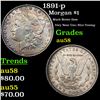 Image 1 : 1891-p Morgan Dollar $1 Grades Choice AU/BU Slider