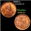 Image 1 : 1955-s Lincoln Cent 1c Grades GEM+ Unc RB