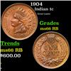 Image 1 : 1904 Indian Cent 1c Grades GEM+ Unc RB