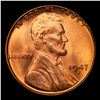 Image 2 : 1947-d Lincoln Cent 1c Grades Gem+ Unc RD