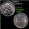 Image 1 : 1943-s Lincoln Cent 1c Grades Choice+ Unc