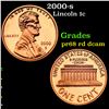 Image 1 : Proof 2000-s Lincoln Cent 1c Grades Gem++ Proof Red Deep cameo