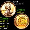 Image 1 : Proof 1942 Lincoln Cent 1c Grades Gem++ Proof Red