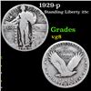 Image 1 : 1929-p Standing Liberty Quarter 25c Grades vg, very good