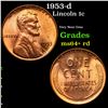 Image 1 : 1953-d Lincoln Cent 1c Grades Choice+ Unc RD