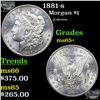 Image 1 : 1881-s Morgan Dollar $1 Grades GEM+ Unc