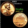 Image 1 : Proof 1963 Lincoln Cent 1c Grades Gem++ Proof Red