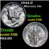 Image 1 : 1944-d Mercury Dime 10c Grades GEM+ FSB