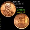 Image 1 : 1951-d Lincoln Cent 1c Grades Choice+ Unc RD
