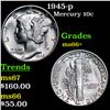 Image 1 : 1945-p Mercury Dime 10c Grades GEM++ Unc
