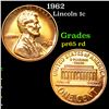 Image 1 : Proof 1962 Lincoln Cent 1c Grades Gem Proof Red