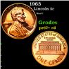 Image 1 : Proof 1963 Lincoln Cent 1c Grades Gem++ Proof Red