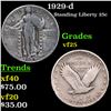 Image 1 : 1929-d Standing Liberty Quarter 25c Grades vf+