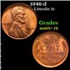 Image 1 : 1946-d Lincoln Cent 1c Grades Gem+ Unc RB
