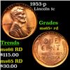 Image 1 : 1953-p Lincoln Cent 1c Grades Gem+ Unc RD