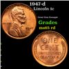 Image 1 : 1947-d Lincoln Cent 1c Grades GEM Unc RD
