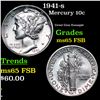 Image 1 : 1941-p Mercury Dime 10c Grades GEM FSB