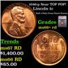 Image 1 : 1946-p Lincoln Cent Near TOP POP! 1c Graded ms66+ rd BY SEGS