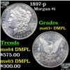 Image 1 : 1897-p Morgan Dollar $1 Grades Select Unc+ DMPL