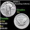 Image 1 : 1928-p Standing Liberty Quarter 25c Grades f+