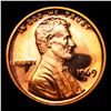 Image 2 : Proof 1969-s Lincoln Cent 1c Grades Gem++ Proof Red Deep cameo