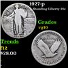 Image 1 : 1927-p Standing Liberty Quarter 25c Grades vg+